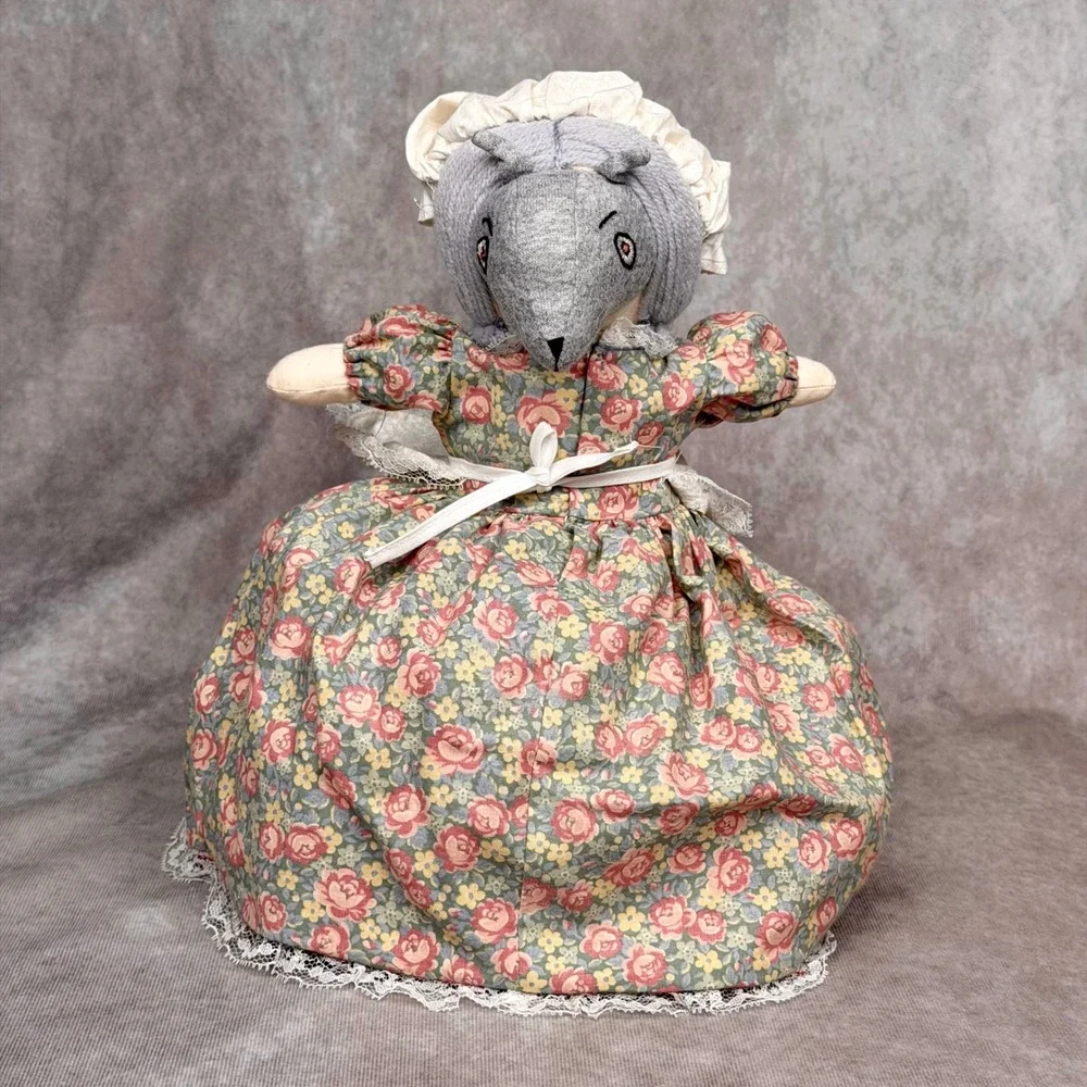 Vintage Topsy Turvy Reversible Doll Red Riding Hood Grandmother Wolf Handmade